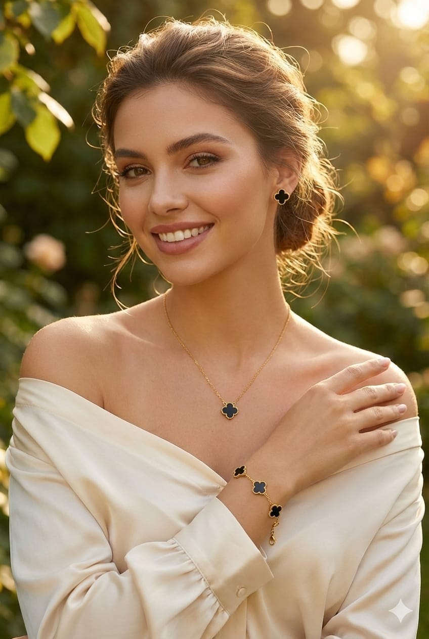 Black clover jewellery set