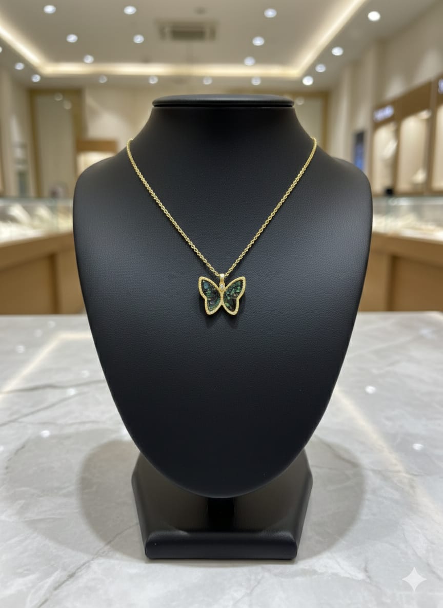 Butterfly Bloom Pendant Necklace