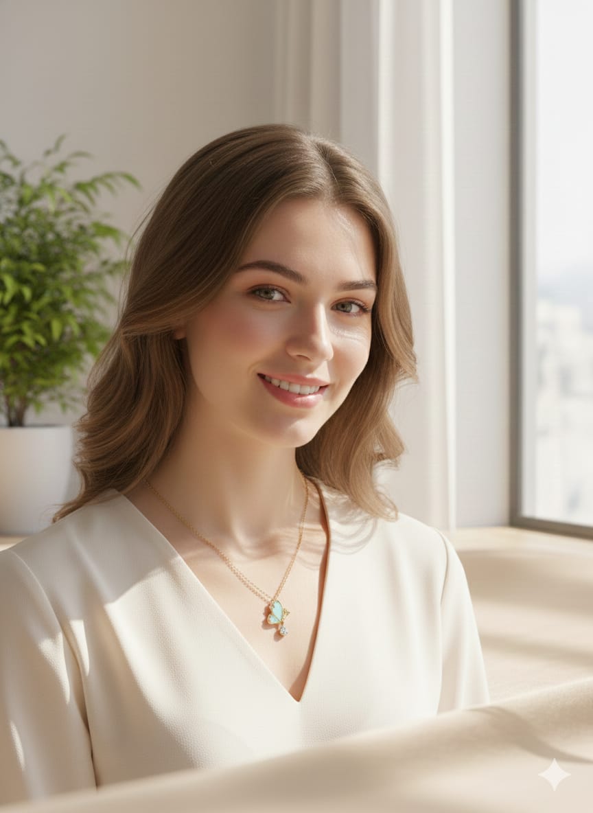 Social Butterfly Mini Pendant Necklace