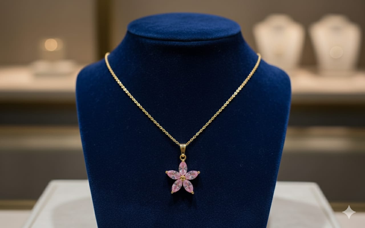 Flower pendant Necklace
